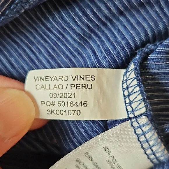 Vineyard Vines Sankaty Blue Striped Quarter-Zip SZ S Boys - Picture 5 of 8